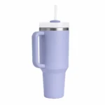 Midavo Insulated Tumbler with Handle and Straw – Lavender - Image 3