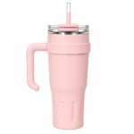 Midavo Pink Insulated Tumbler with Straw and Handle - Image 3